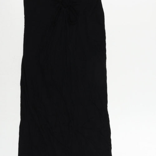 ASOS Womens Black Viscose Maxi Size 10 Sweetheart Pullover