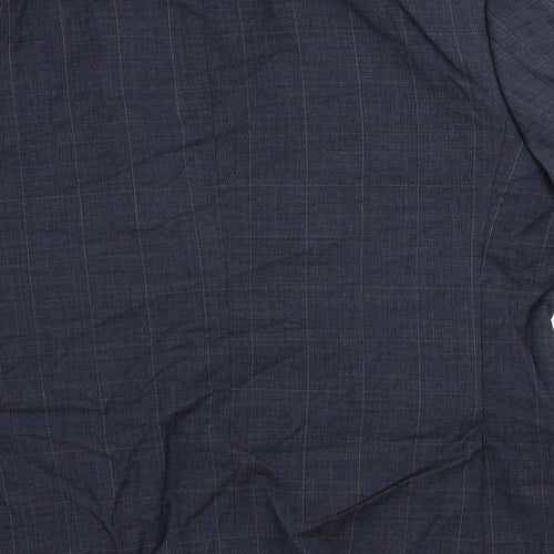 Marks and Spencer Mens Blue Check Wool Jacket Suit Jacket Size 42 Regular