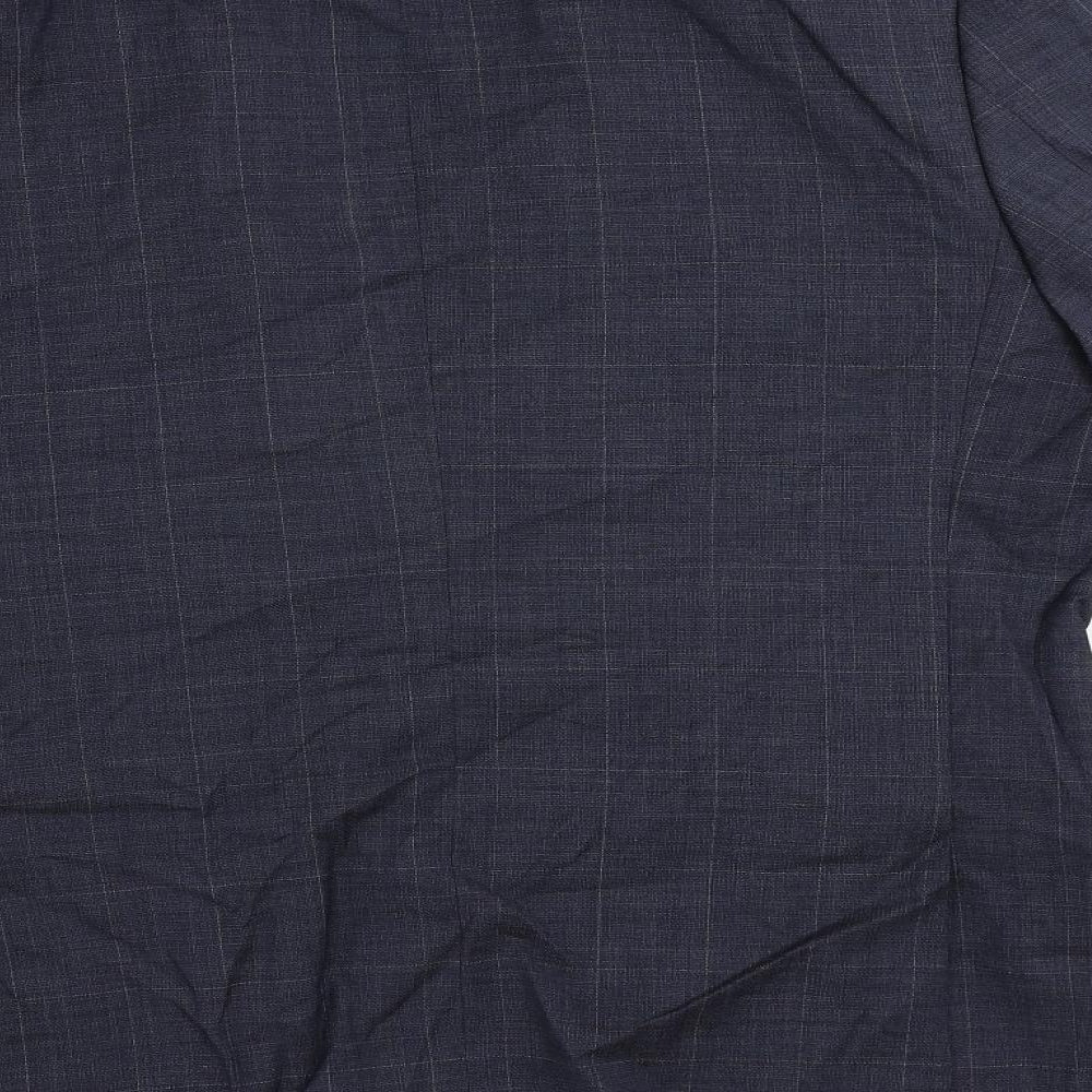 Marks and Spencer Mens Blue Check Wool Jacket Suit Jacket Size 42 Regular