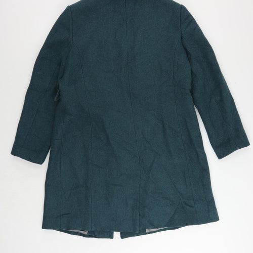 CC Womens Green Overcoat Coat Size 14 Snap