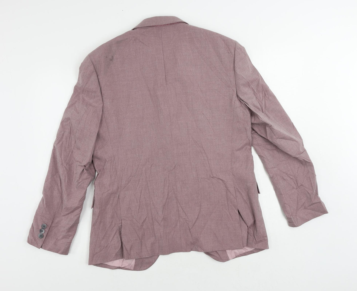 Marks and Spencer Mens Purple Polyester Jacket Suit Jacket Size 40 Regular