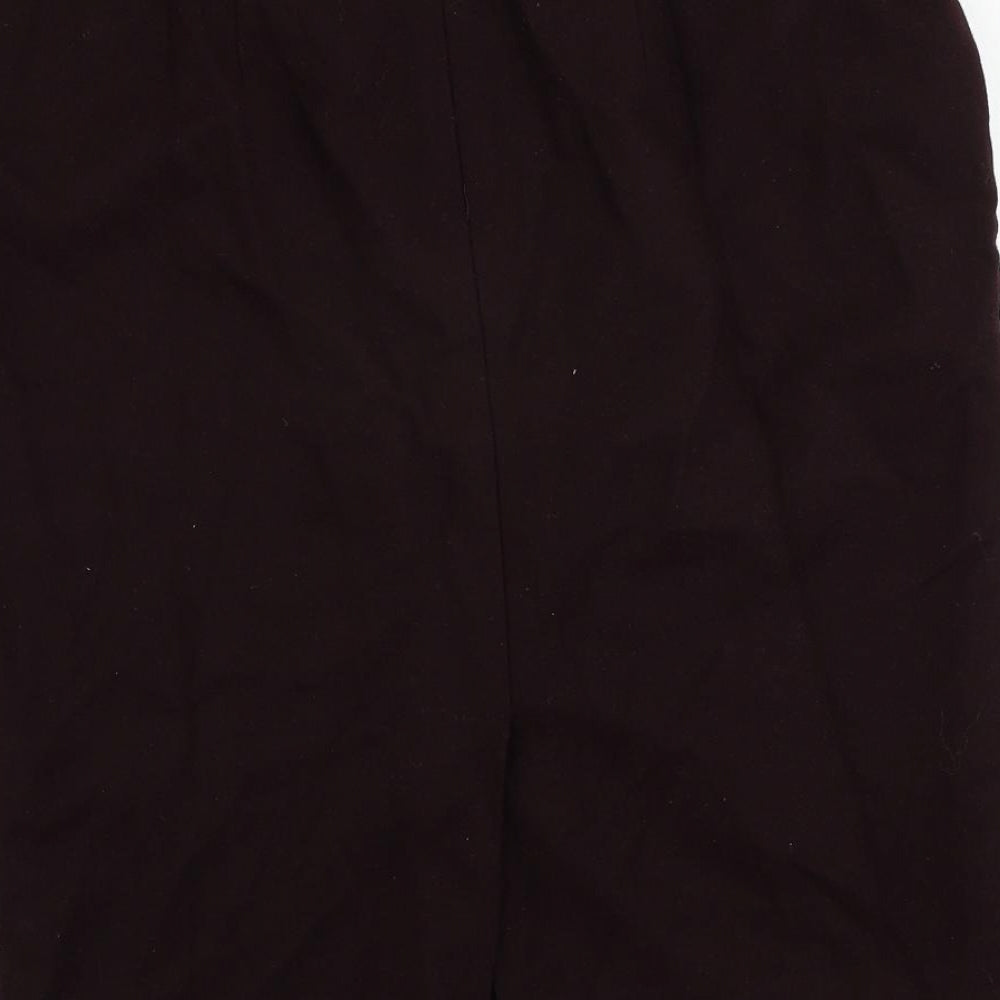 Hobbs Womens Purple Wool Straight & Pencil Skirt Size 12 Zip - Lined