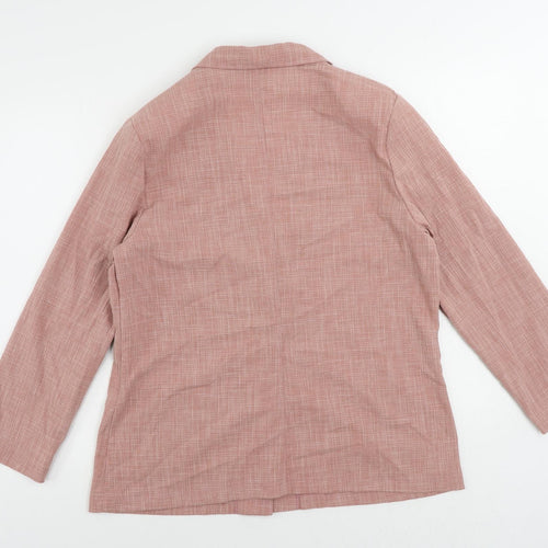 Country Collection Womens Pink Jacket Blazer Size 16 Button - Lightweight