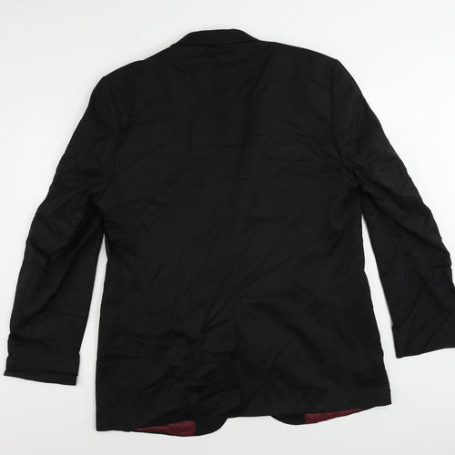 Marks and Spencer Mens Black Polyester Tuxedo Suit Jacket Size 46 Regular