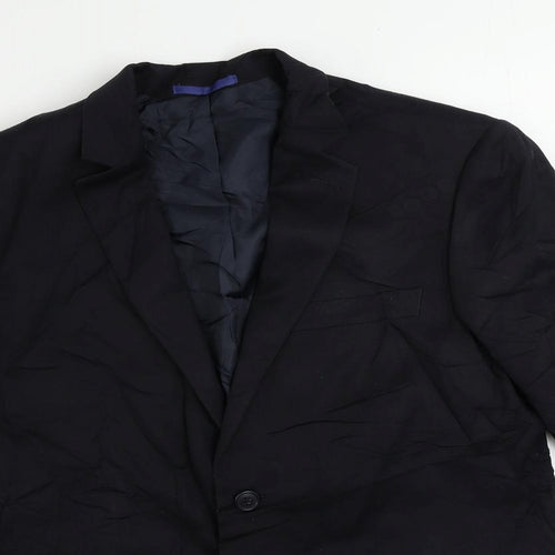 Marks and Spencer Mens Black Polyester Jacket Suit Jacket Size 40 Regular