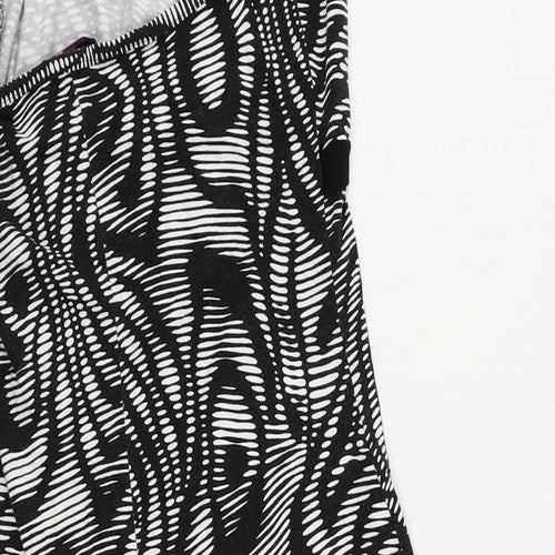 Spirit Womens Black Geometric Viscose Pencil Dress Size 10 Halter Pullover