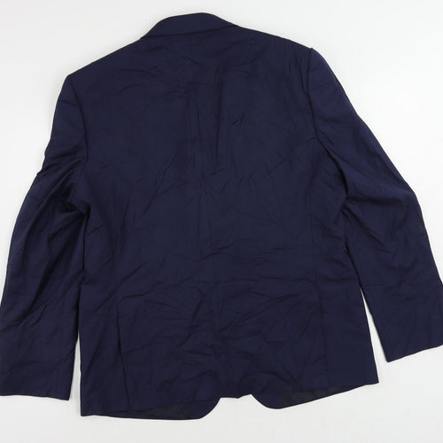 Marks and Spencer Mens Blue Polyester Jacket Suit Jacket Size 44 Regular