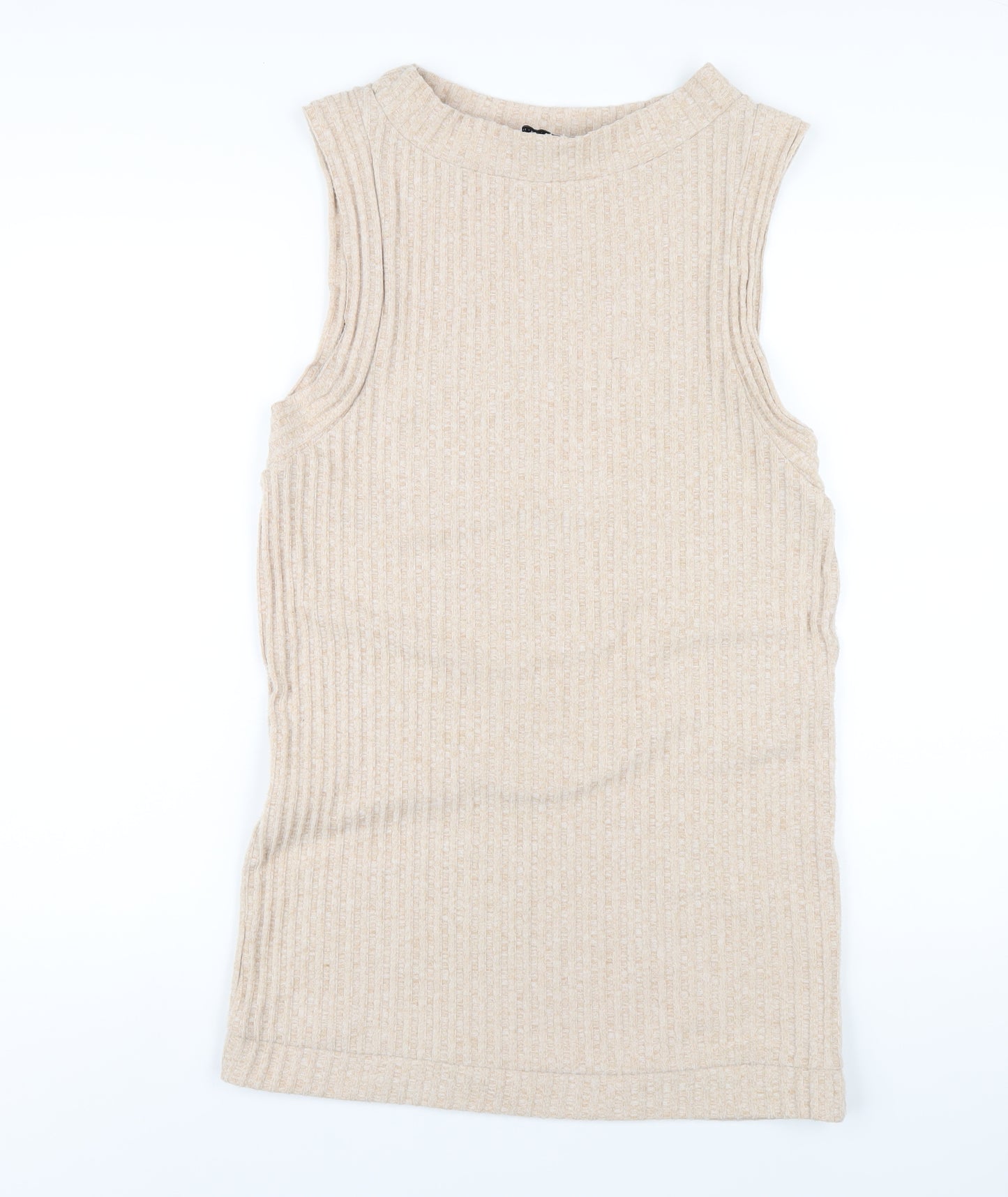 ASOS Womens Beige Polyester Mini Size 8 Boat Neck Pullover