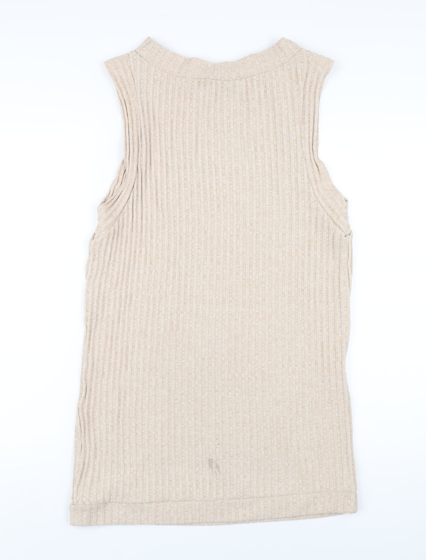 ASOS Womens Beige Polyester Mini Size 8 Boat Neck Pullover