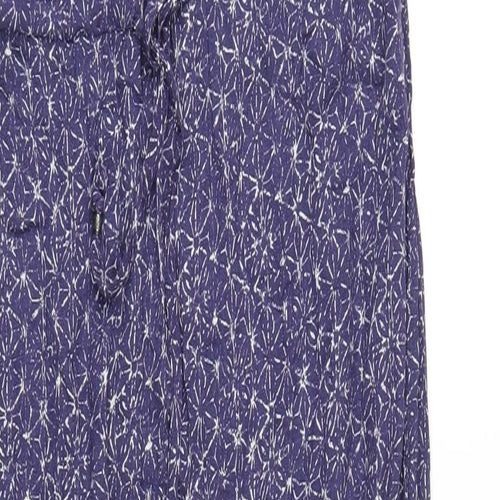 New Look Womens Blue Geometric Viscose Maxi Size 8 Halter Pullover