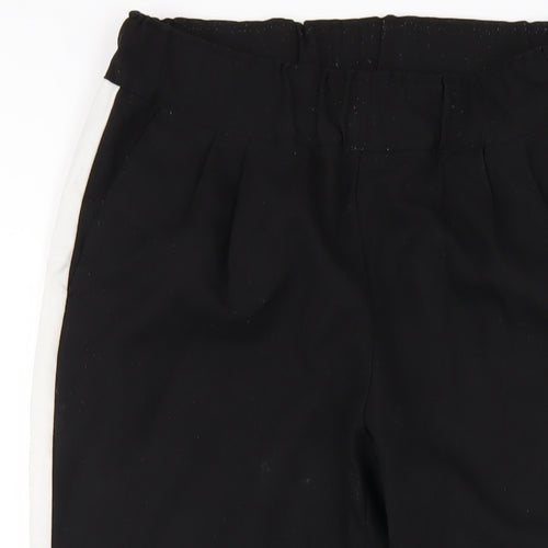 Zara Womens Black Polyester Carrot Trousers Size M L25 in Regular