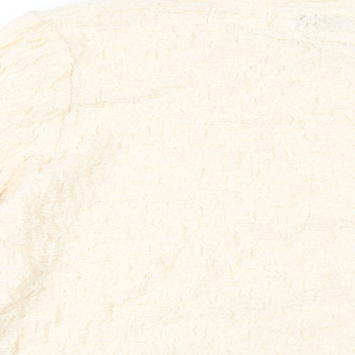 Marks and Spencer Womens Ivory Cotton Basic T-Shirt Size 24 Round Neck