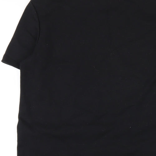 Zara Womens Black Polyester A-Line Size S Mock Neck Pullover