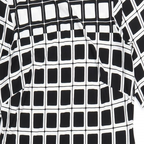 Marks and Spencer Womens Black Polyester A-Line Size 10 Round Neck Pullover