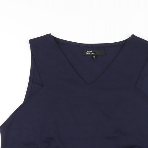 Urban Precinct Womens Blue Polyester Basic Tank Size 16 V-Neck - Tassel Hem