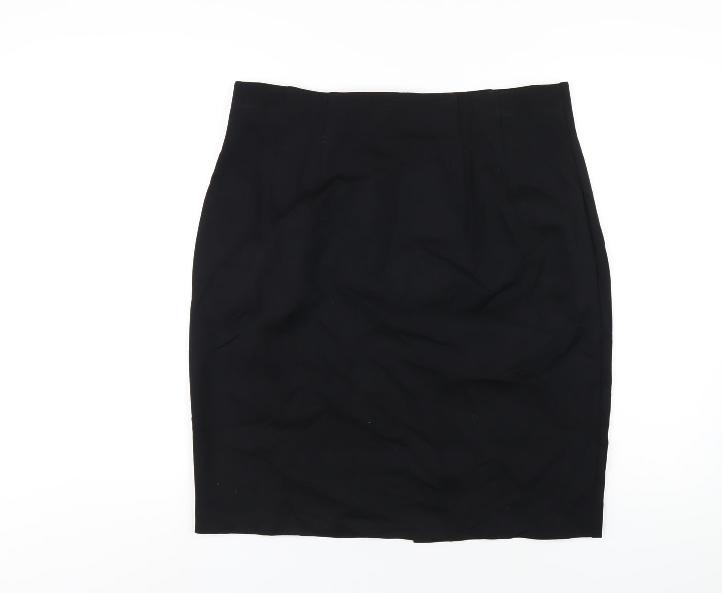 Marks and Spencer Womens Black Viscose Straight & Pencil Skirt Size 18