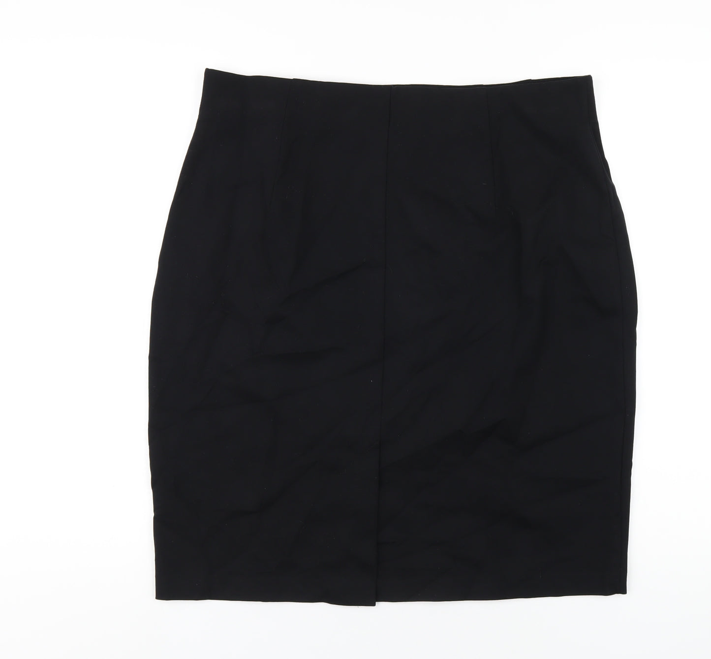 Marks and Spencer Womens Black Viscose Straight & Pencil Skirt Size 18