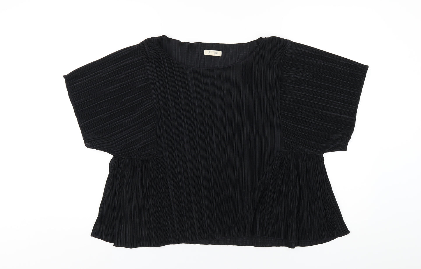 Madewell Womens Black Polyester Basic T-Shirt Size XL Round Neck