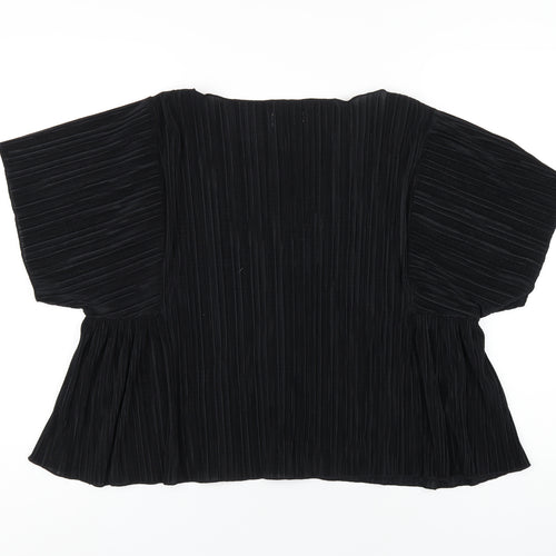 Madewell Womens Black Polyester Basic T-Shirt Size XL Round Neck