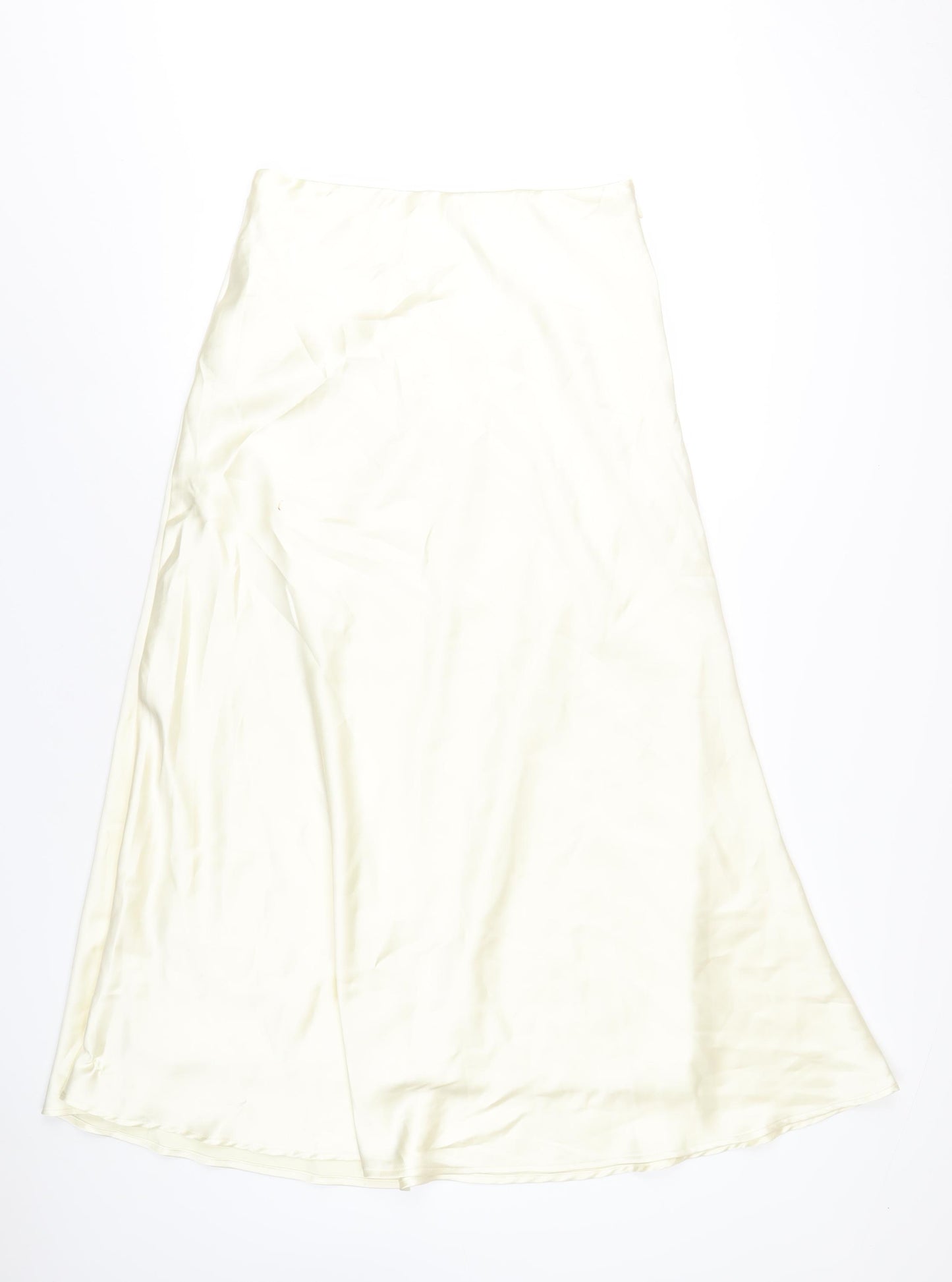 Nirnir Womens Ivory Polyester A-Line Skirt Size 16 Zip