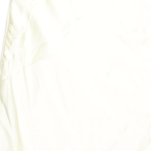 Nirnir Womens Ivory Polyester A-Line Skirt Size 16 Zip