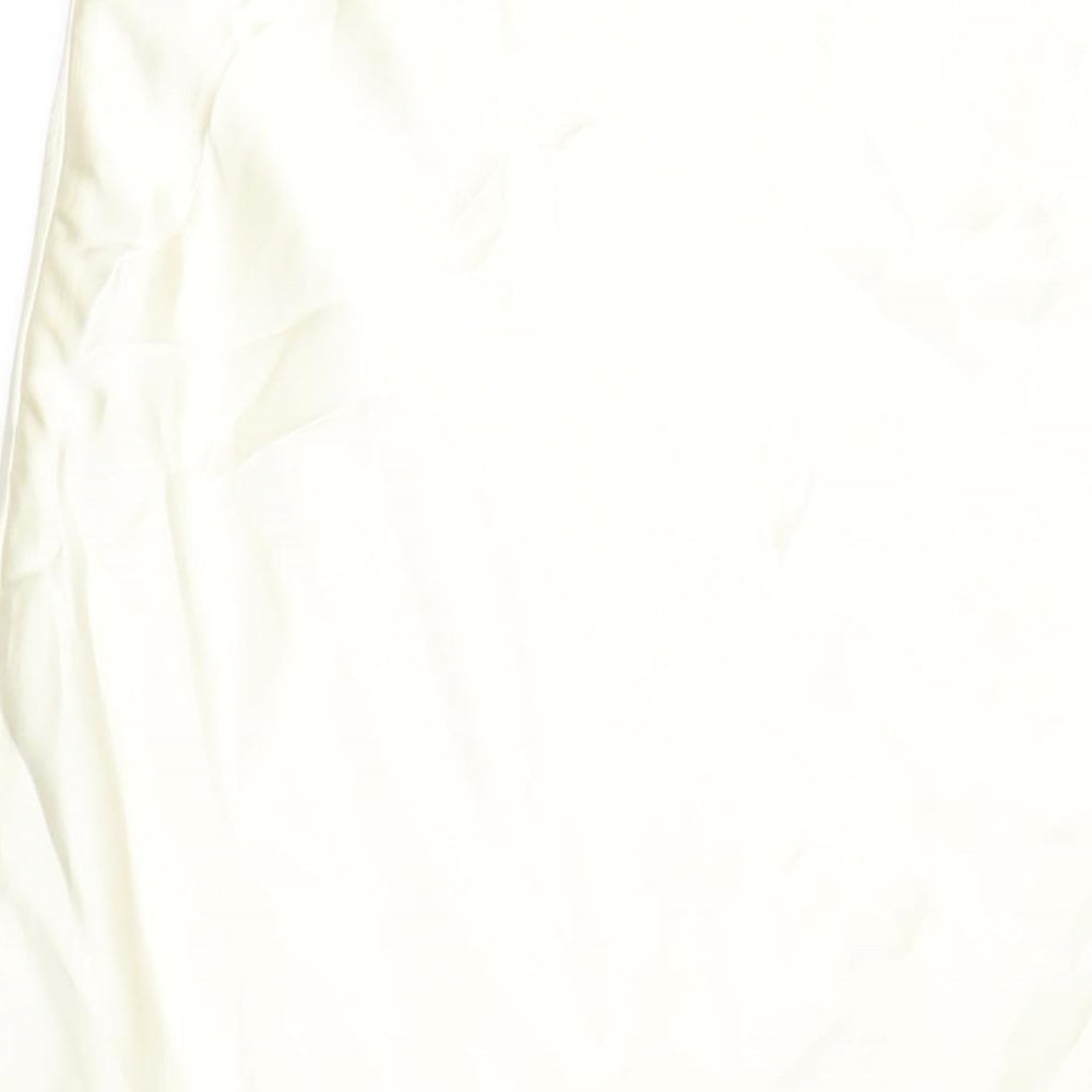 Nirnir Womens Ivory Polyester A-Line Skirt Size 16 Zip
