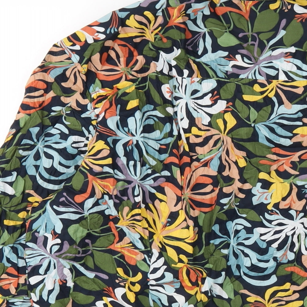 Seasalt Womens Multicoloured Geometric Cotton Basic Button-Up Size 18 Collared