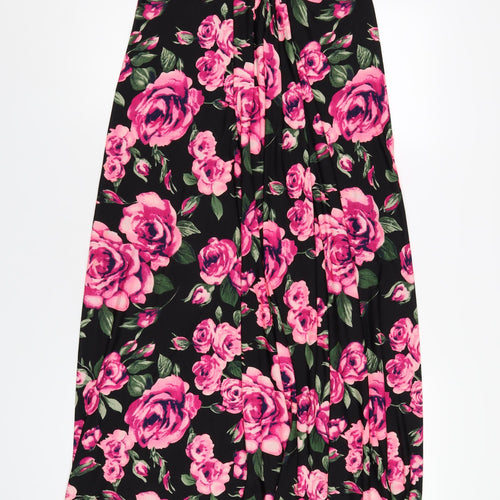 AX Paris Womens Multicoloured Floral Polyester Maxi Size 12 Square Neck Pullover