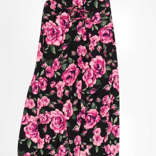 AX Paris Womens Multicoloured Floral Polyester Maxi Size 12 Square Neck Pullover