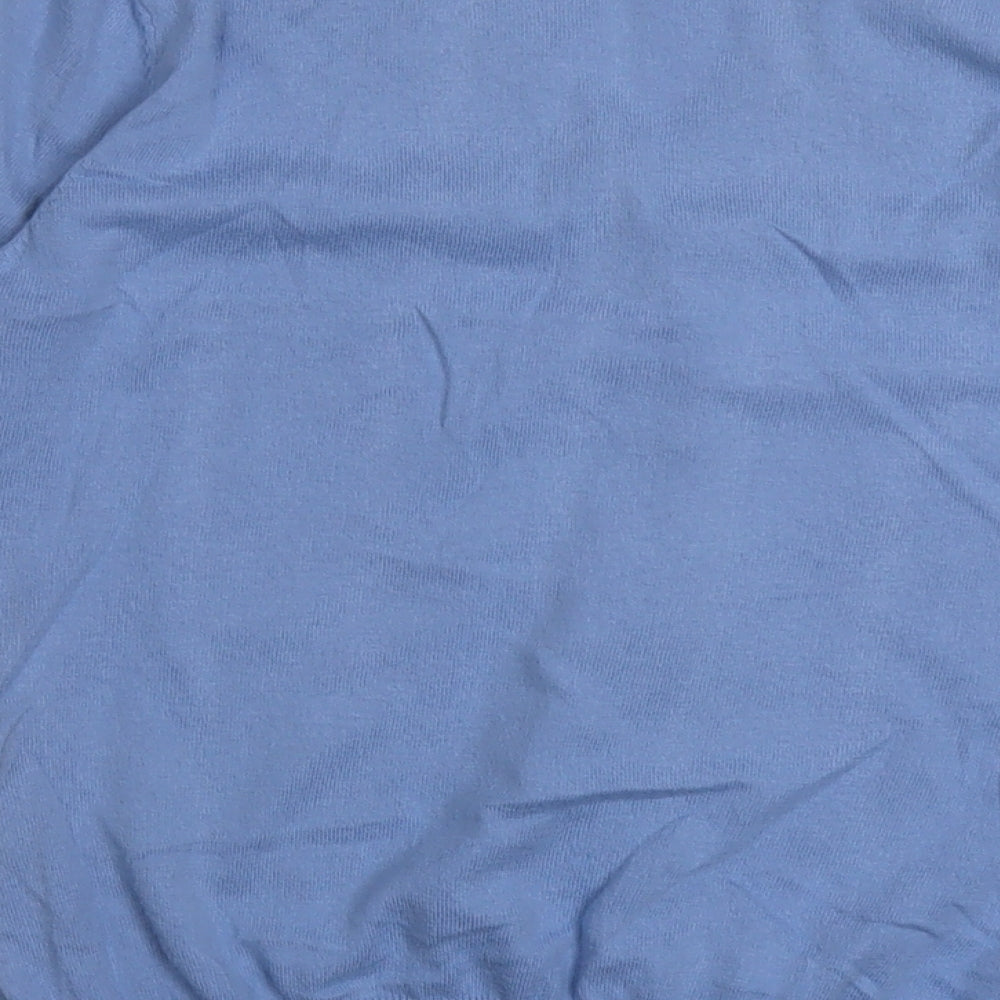 Woolovers Womens Blue V-Neck Wool Cardigan Jumper Size M