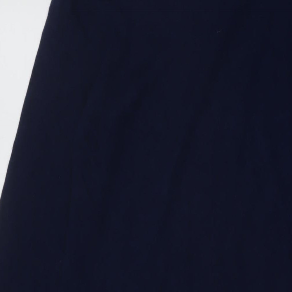 White Stuff Womens Blue Viscose Jumper Dress Size 16 Round Neck Pullover