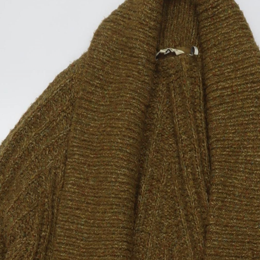 Fat Face Womens Green V-Neck Acrylic Cardigan Jumper Size 16