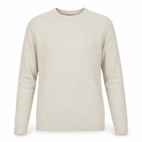ASOS Mens Beige Crew Neck Cotton Pullover Jumper Size L Long Sleeve