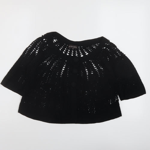 Principles Womens Black Round Neck Cotton Shrug Jumper Size M