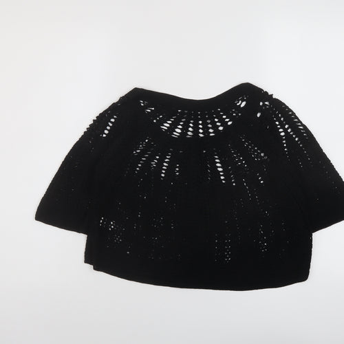 Principles Womens Black Round Neck Cotton Shrug Jumper Size M