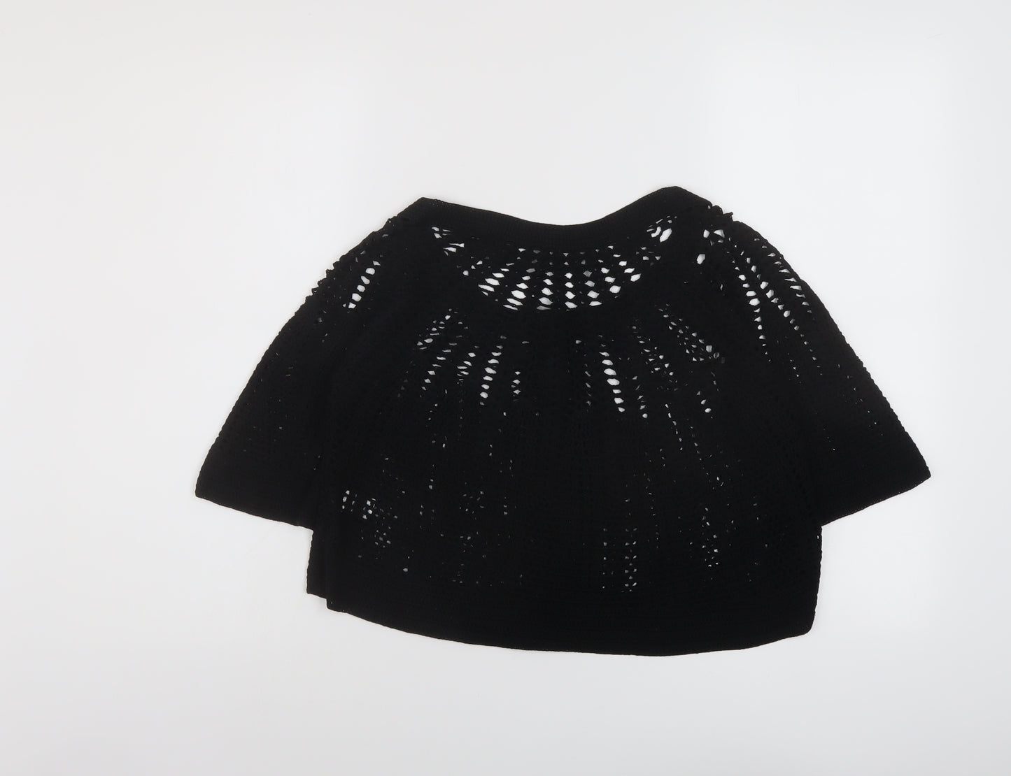 Principles Womens Black Round Neck Cotton Shrug Jumper Size M
