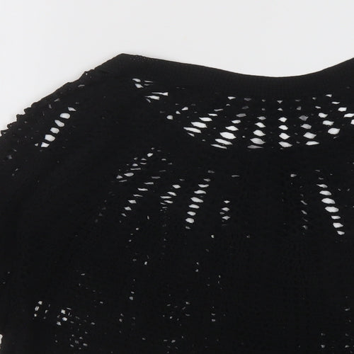 Principles Womens Black Round Neck Cotton Shrug Jumper Size M