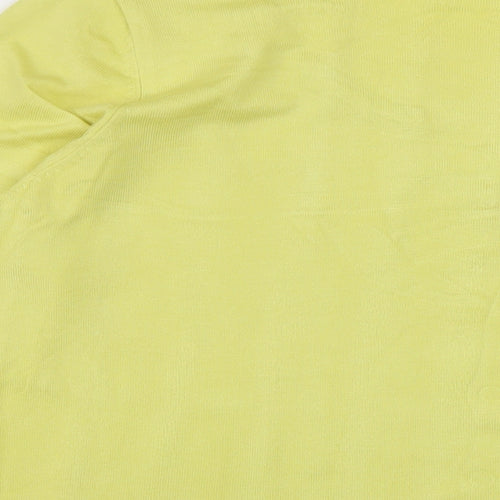 M&Co Womens Yellow Round Neck Viscose Pullover Jumper Size 20