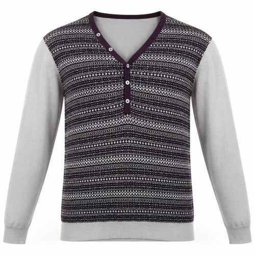 Topman Mens Green V-Neck Geometric Cotton Pullover Jumper Size 2XL Long Sleeve