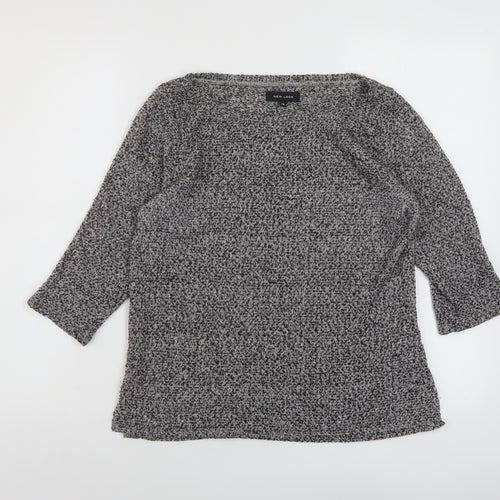 New Look Womens Grey Round Neck Polyester Pullover Jumper Size 10