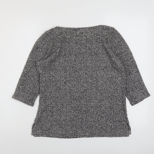 New Look Womens Grey Round Neck Polyester Pullover Jumper Size 10