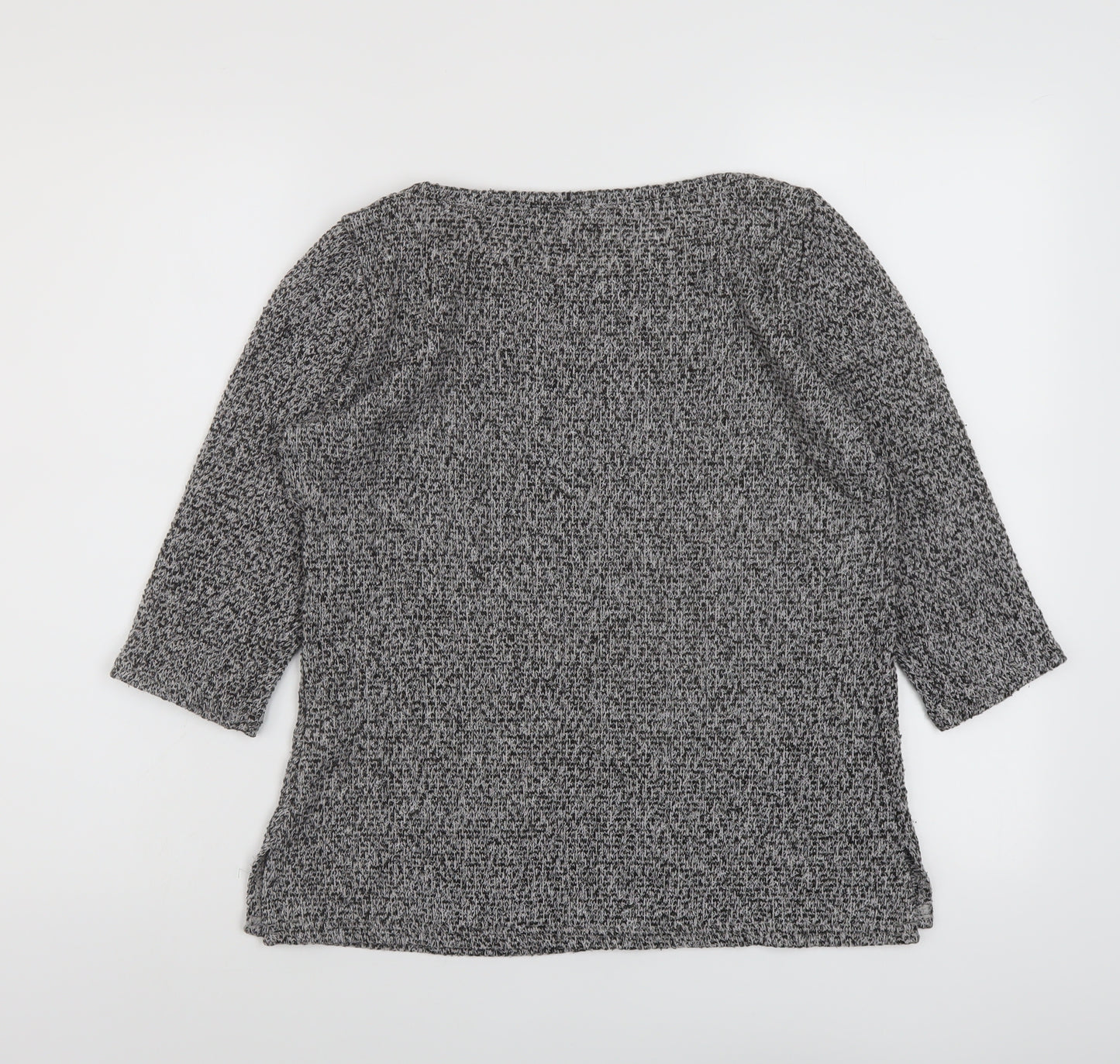 New Look Womens Grey Round Neck Polyester Pullover Jumper Size 10
