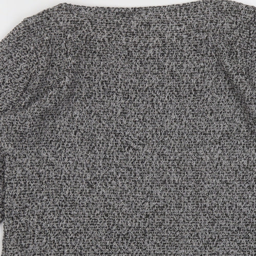 New Look Womens Grey Round Neck Polyester Pullover Jumper Size 10