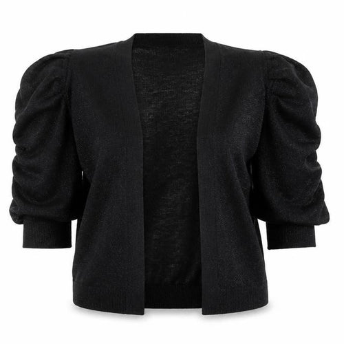 Agenda Womens Black V-Neck Viscose Shrug Jumper Size 12