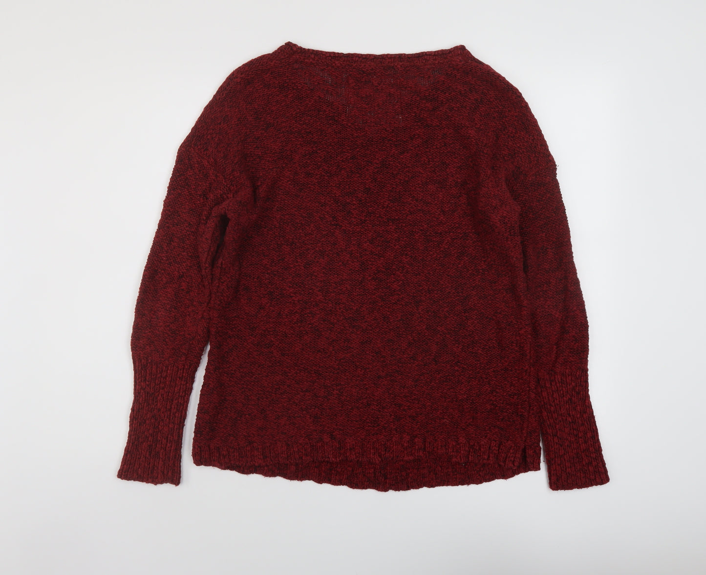 Superdry Womens Red Round Neck Cotton Pullover Jumper Size M