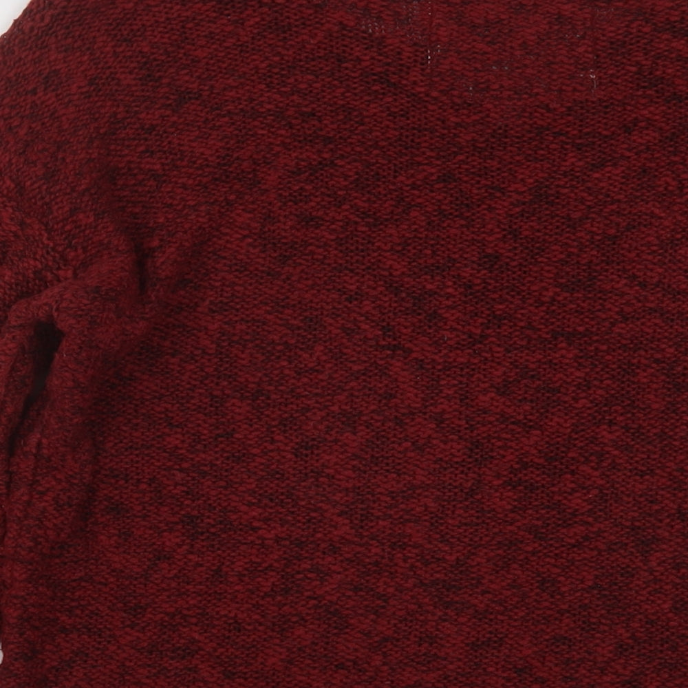 Superdry Womens Red Round Neck Cotton Pullover Jumper Size M