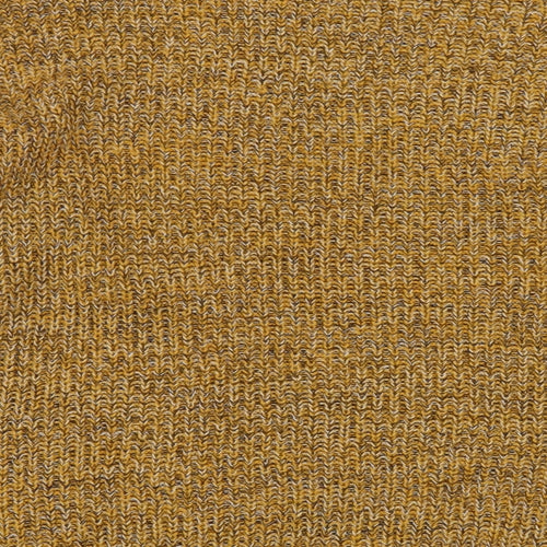 Yessica Womens Yellow V-Neck Cotton Pullover Jumper Size L