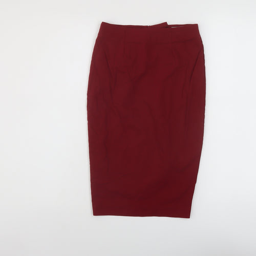 ASOS Womens Red Viscose Bandage Skirt Size 4 Zip