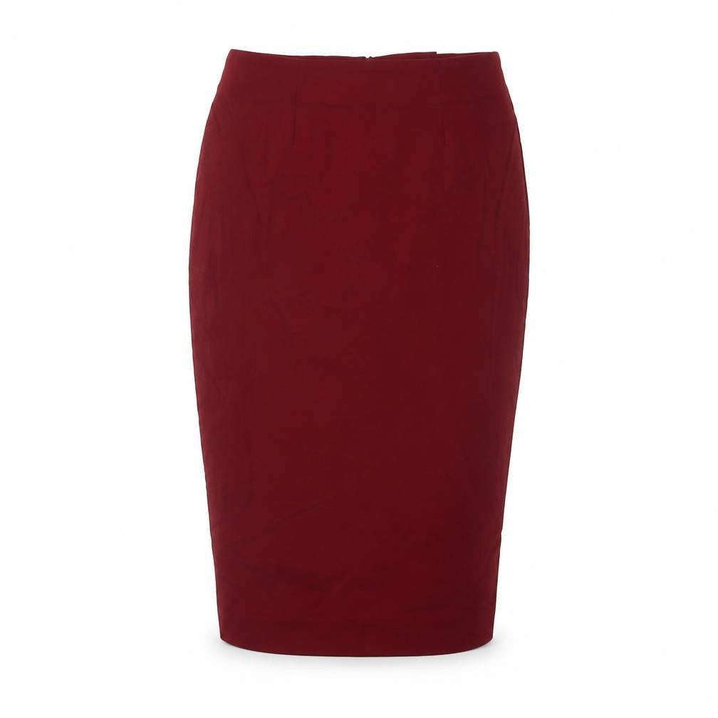 ASOS Womens Red Viscose Bandage Skirt Size 4 Zip