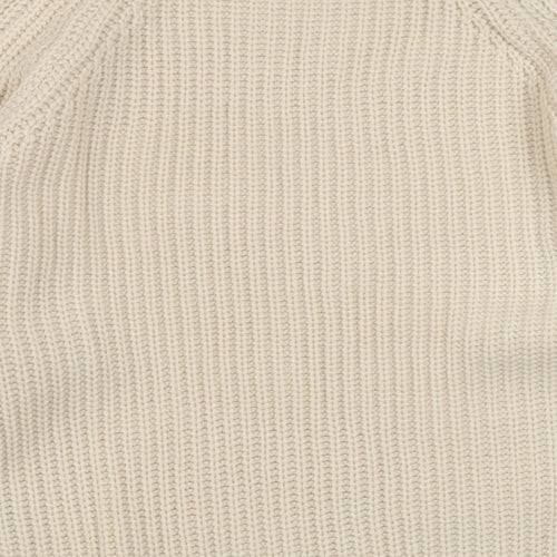 Very Womens Beige Crew Neck Acrylic Pullover Jumper Size 10